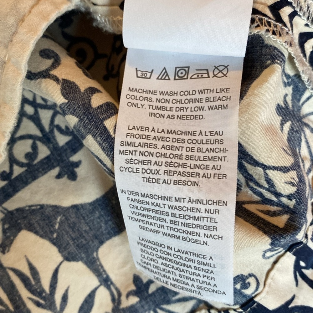 Super cute skirt with navy horse print on cream girl’s size 6/7 - Picture 7 of 8